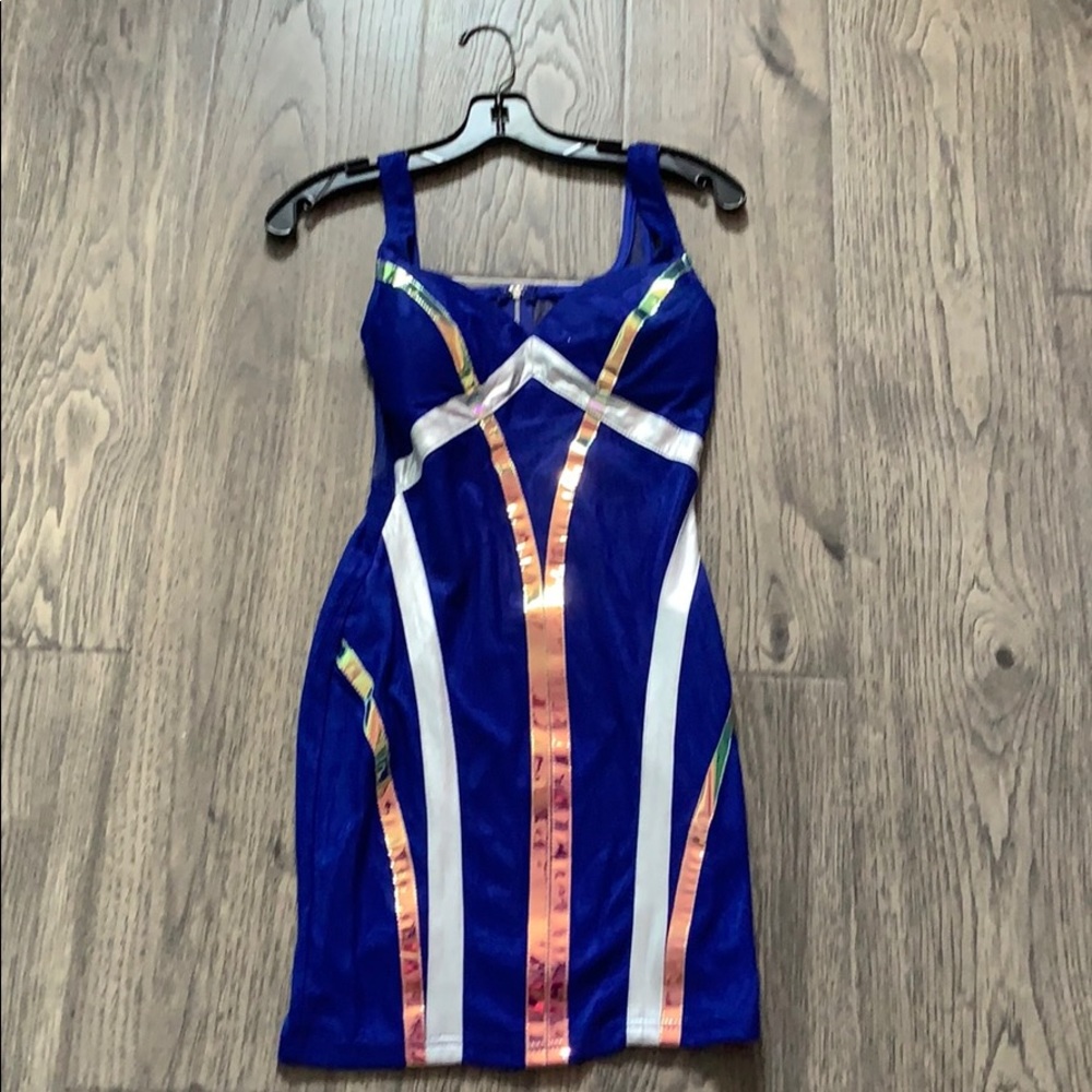 Royal blue fashionnova dress.